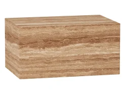 Mesa de apoio em travertino – nogueira – Dove Wide