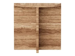 Mesa de apoio em travertino – nogueira – Swan