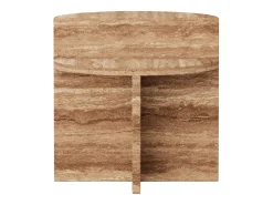 Mesa de apoio em travertino – nogueira – Swan