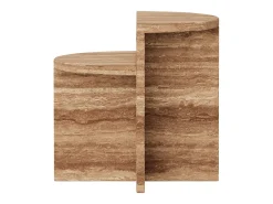 Mesa de apoio em travertino – nogueira – Swan