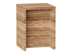 Mesa de apoio em travertino – nogueira – Falcon
