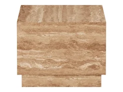Mesa de apoio em travertino – nogueira – Heron Wide