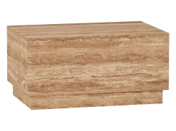 Mesa de apoio em travertino – nogueira – Heron Wide