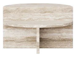 Mesa de apoio em travertino – bege – Swan Low