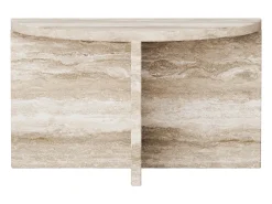 Mesa de apoio em travertino – bege – Swan Low