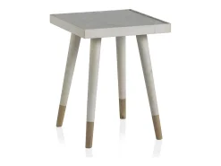 Mesa de apoio folheada a madeira de abeto branco