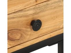 Mesa de apoio formato em U 45x30x61 cm madeira de acácia maciça