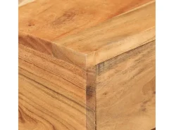 Mesa de apoio formato em U 45x30x61 cm madeira de acácia maciça