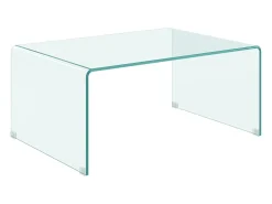 Mesa de apoio Galaxy em vidro curvado 80x45x35 cm