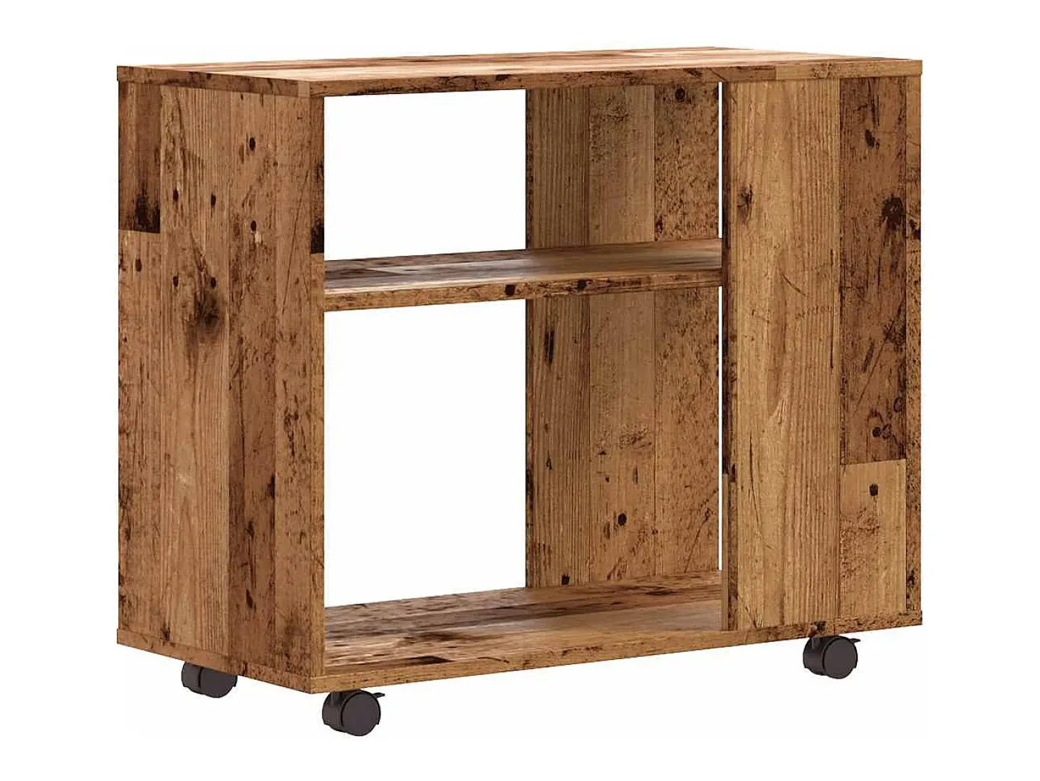 Mesa de apoio madeira velha 70x35x55 cm madeira trabalhada