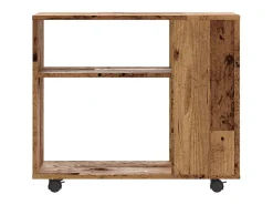 Mesa de apoio madeira velha 70x35x55 cm madeira trabalhada