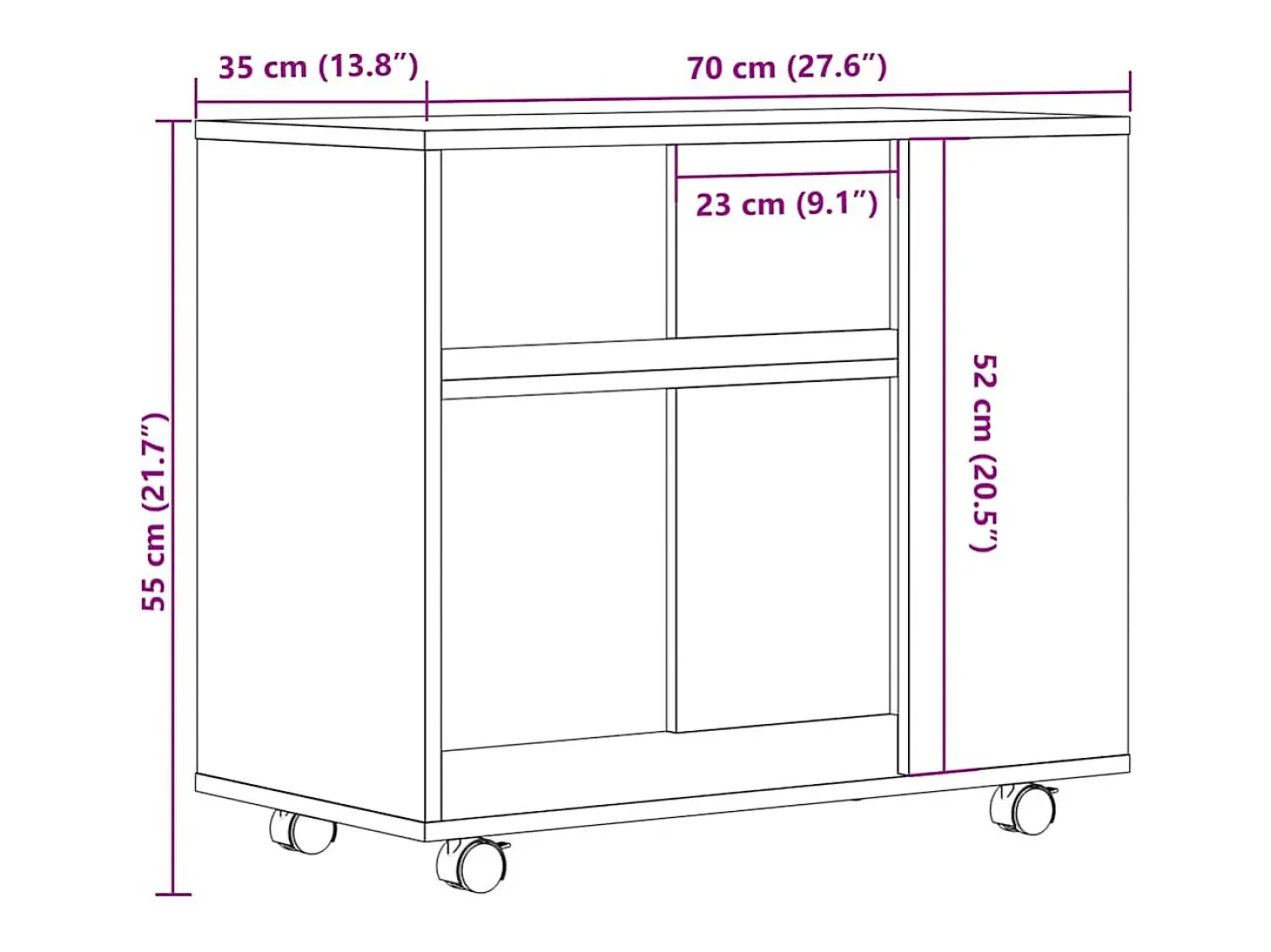 Mesa de apoio madeira velha 70x35x55 cm madeira trabalhada