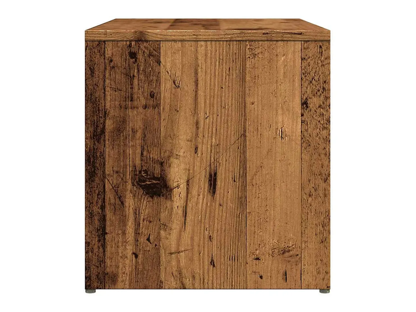 Mesa de apoio madeira velha 59x36x38 cm madeira trabalhada
