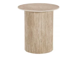 Mesa de apoio, mesa de apoio, mesa de cabeceira em cerâmica "Eclat" - 50 x 50 cm - Castanho