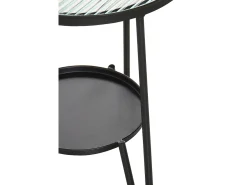 Mesa de apoio metálica com vidro