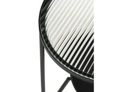 Mesa de apoio metálica com vidro