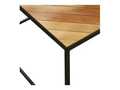 Mesa de apoio quadrada em aglomerado laminado de carvalho
