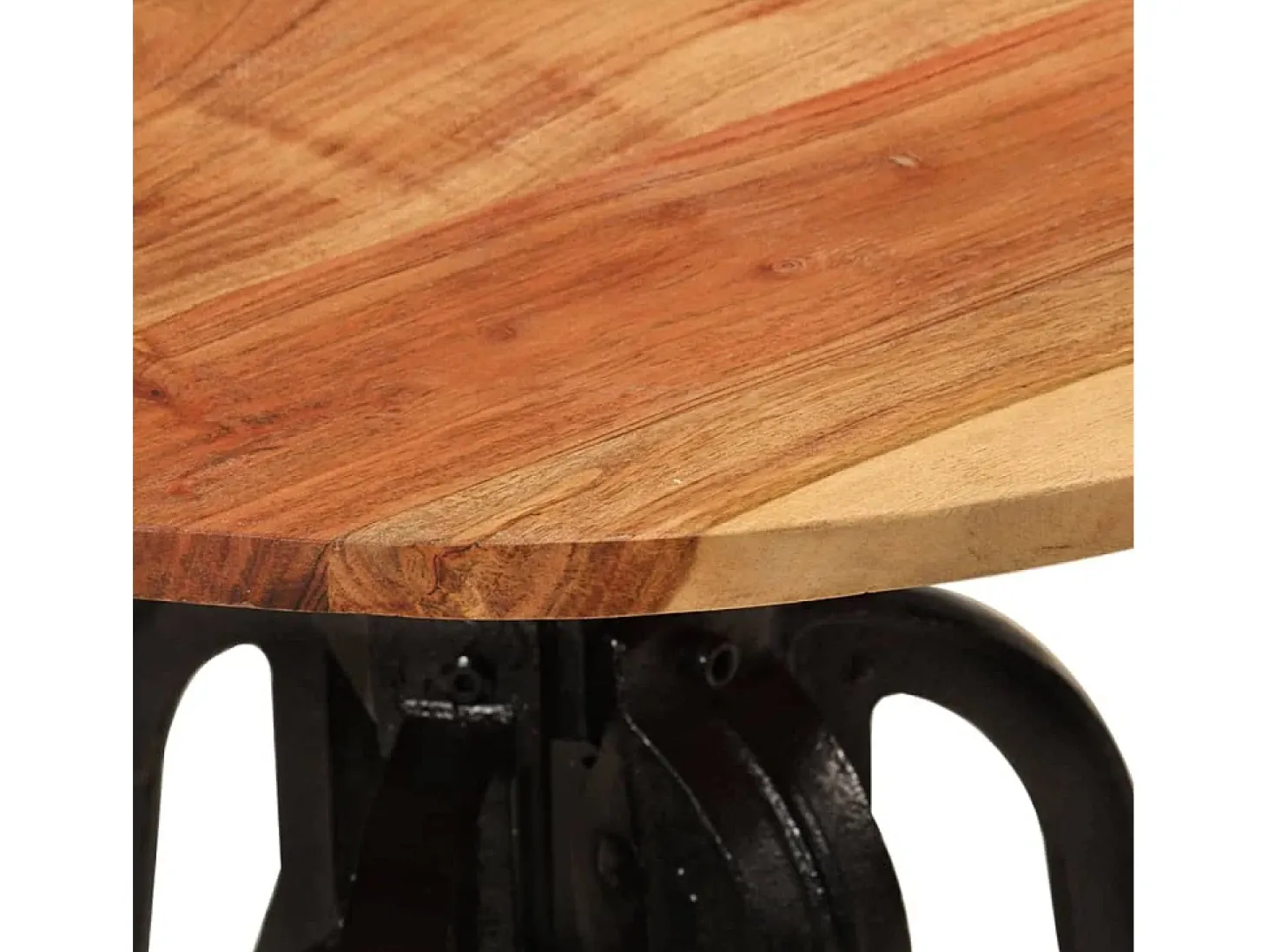 Mesa de apoio 60x(42-62) cm acácia maciça e ferro fundido PT277128