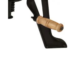 Mesa de apoio 60x(42-62) cm acácia maciça e ferro fundido
