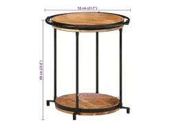 Mesa de apoio Ø55x60 cm madeira de acácia maciça