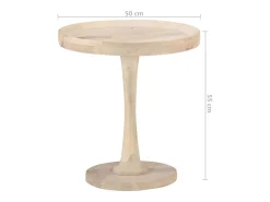 Mesa de apoio Ø50x55 cm madeira de mangueira maciça