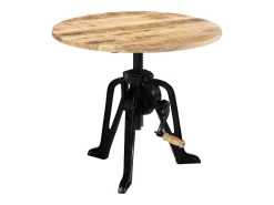 Mesa de apoio 60x(46-63) cm mangueira maciça e ferro fundido PT268229