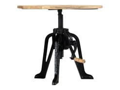 Mesa de apoio 60x(46-63) cm mangueira maciça e ferro fundido PT268229