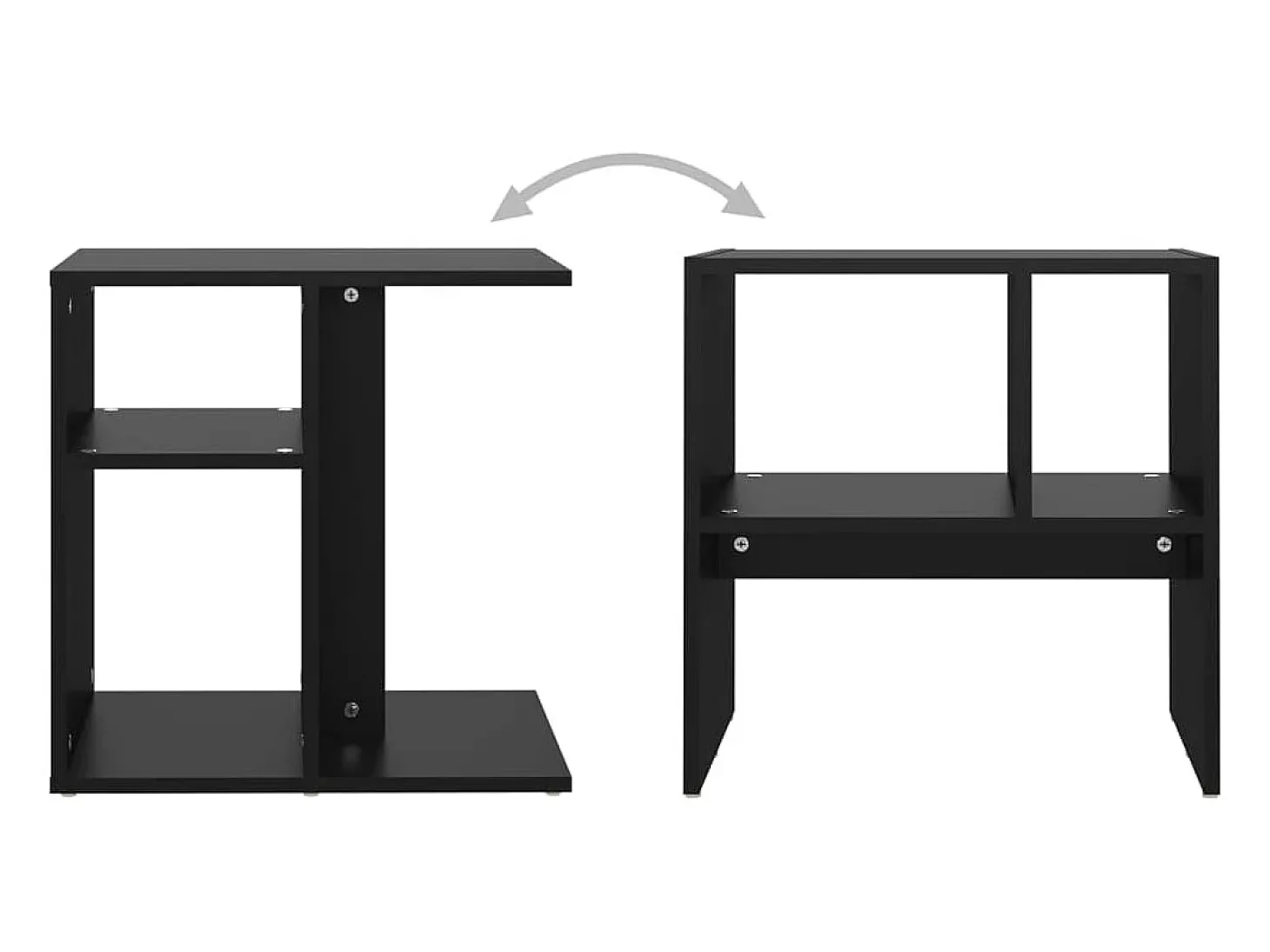 Mesa de apoio 50x30x50 cm contraplacado preto