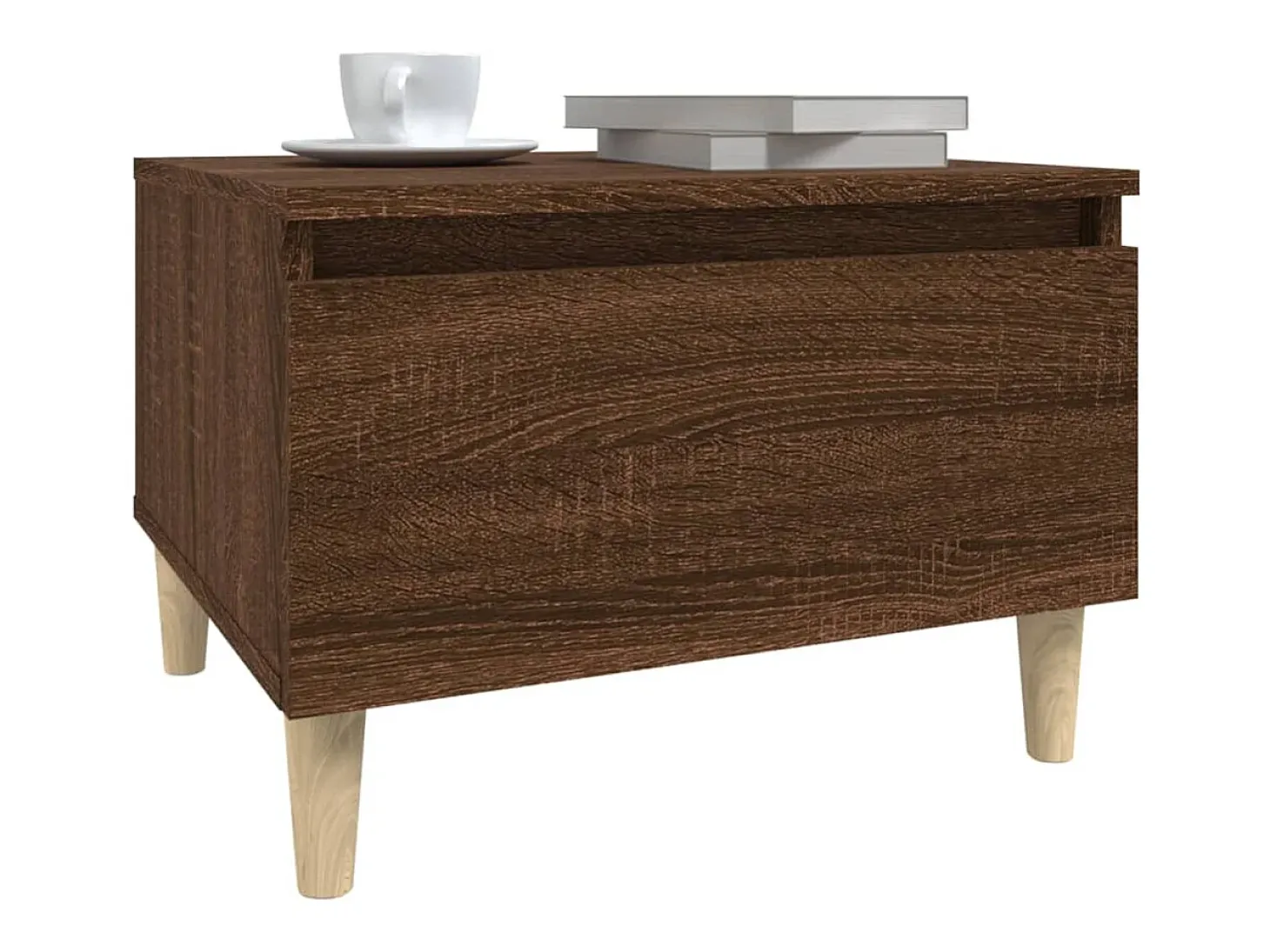 Mesa de apoio 50x46x35 cm derivados madeira carvalho castanho