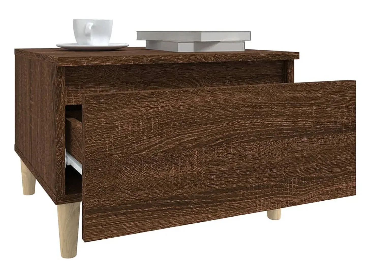 Mesa de apoio 50x46x35 cm derivados madeira carvalho castanho