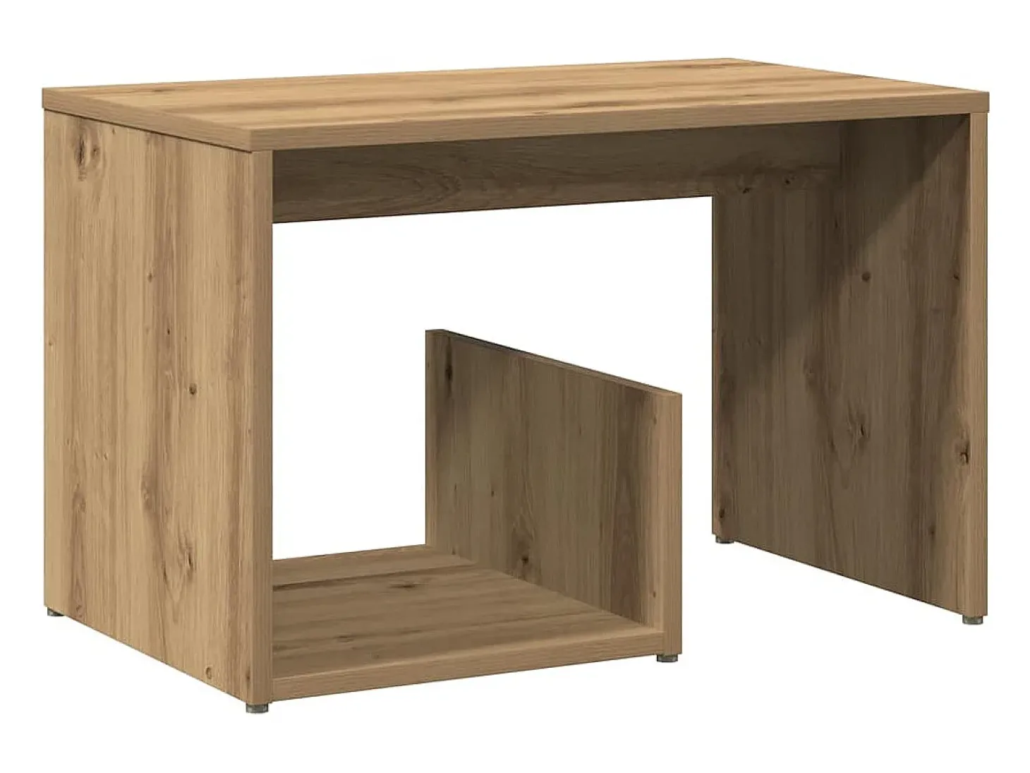 Mesa de apoio 59x36x38 cm derivados madeira carvalho artisiano