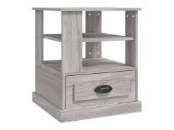 Mesa de apoio 50x50x60 cm derivados de madeira cinzento sonoma