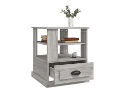 Mesa de apoio 50x50x60 cm derivados de madeira cinzento sonoma