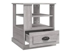 Mesa de apoio 50x50x60 cm derivados de madeira cinzento sonoma
