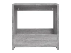 Mesa de apoio 50x26x50 cm derivados de madeira cinzento sonoma
