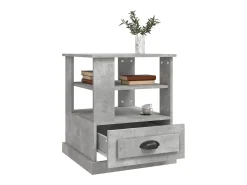 Mesa de apoio 50x50x60 cm derivados de madeira cinzento-cimento