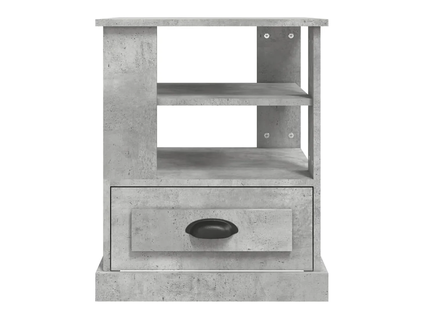 Mesa de apoio 50x50x60 cm derivados de madeira cinzento-cimento