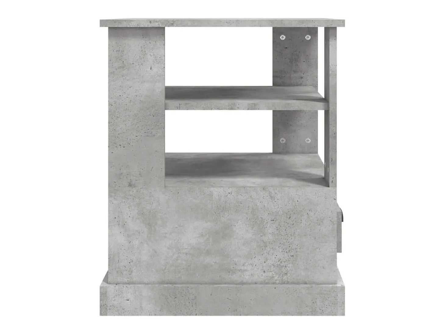Mesa de apoio 50x50x60 cm derivados de madeira cinzento-cimento