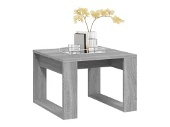 Mesa de apoio 50x50x35 cm derivados de madeira cinzento sonoma