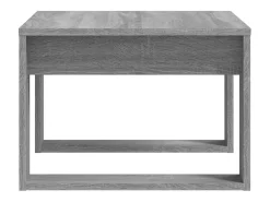 Mesa de apoio 50x50x35 cm derivados de madeira cinzento sonoma
