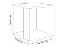 Mesa de apoio 33x33x34,5 cm derivados madeira carvalho sonoma