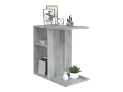 Mesa de apoio 50x30x50 cm derivados de madeira cinzento sonoma
