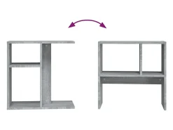 Mesa de apoio 50x30x50 cm derivados de madeira cinzento sonoma