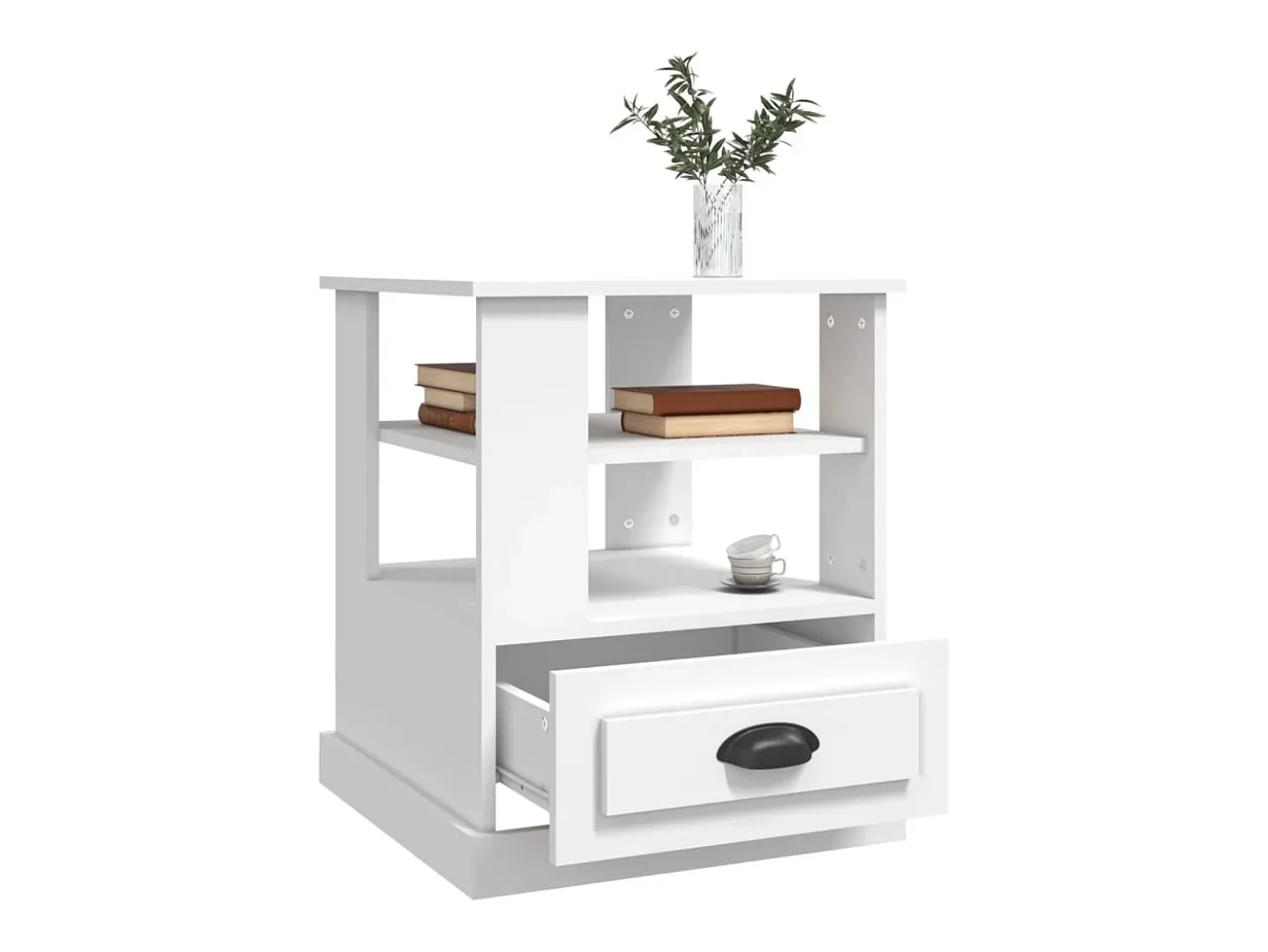 Mesa de apoio 50x50x60 cm derivados de madeira branco