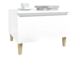 Mesa de apoio 50x46x35 cm derivados de madeira branco brilhante