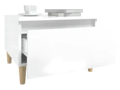 Mesa de apoio 50x46x35 cm derivados de madeira branco brilhante