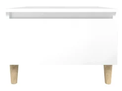 Mesa de apoio 50x46x35 cm derivados de madeira branco brilhante