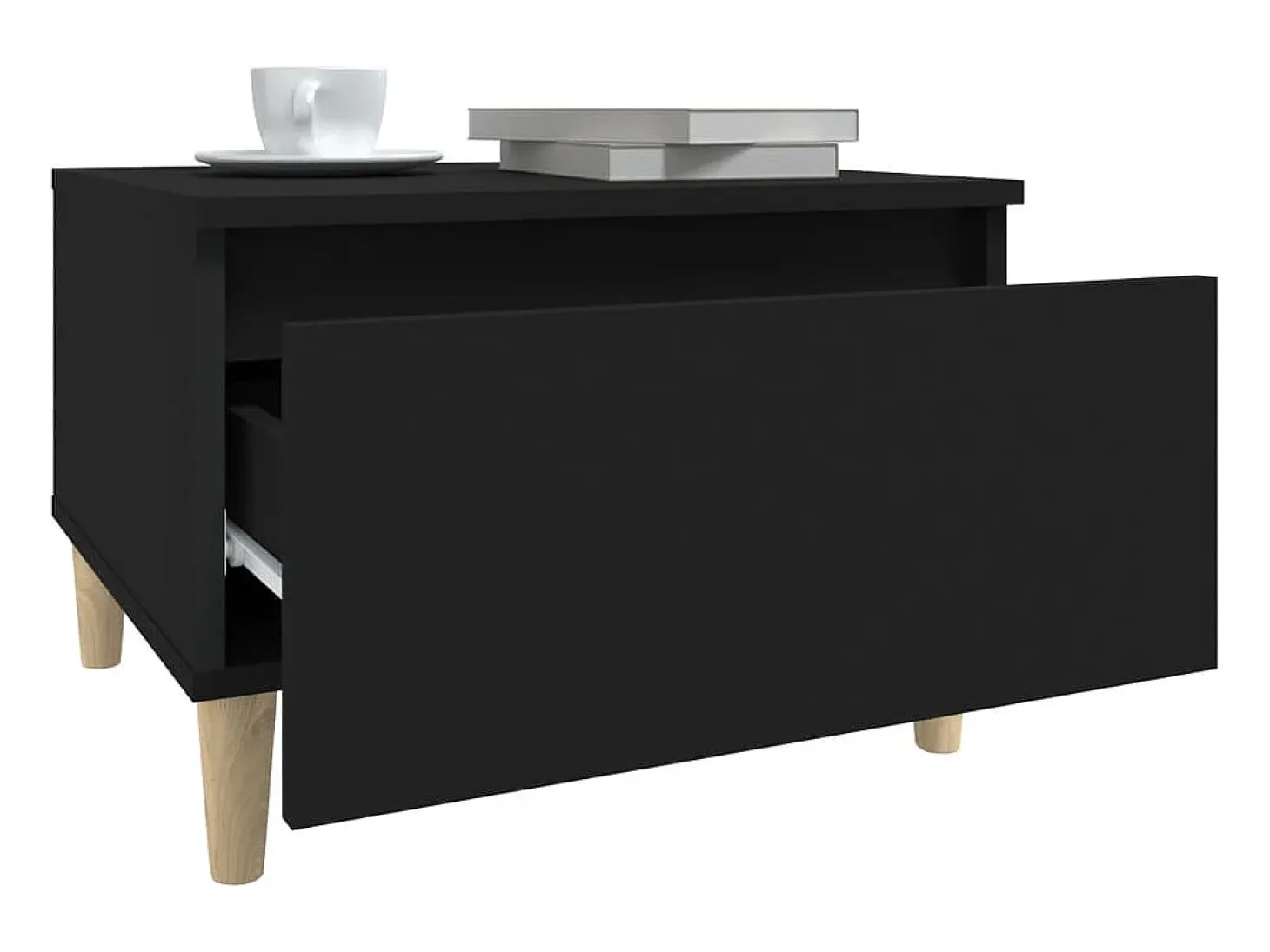 Mesa de apoio 50x46x35 cm derivados de madeira preto