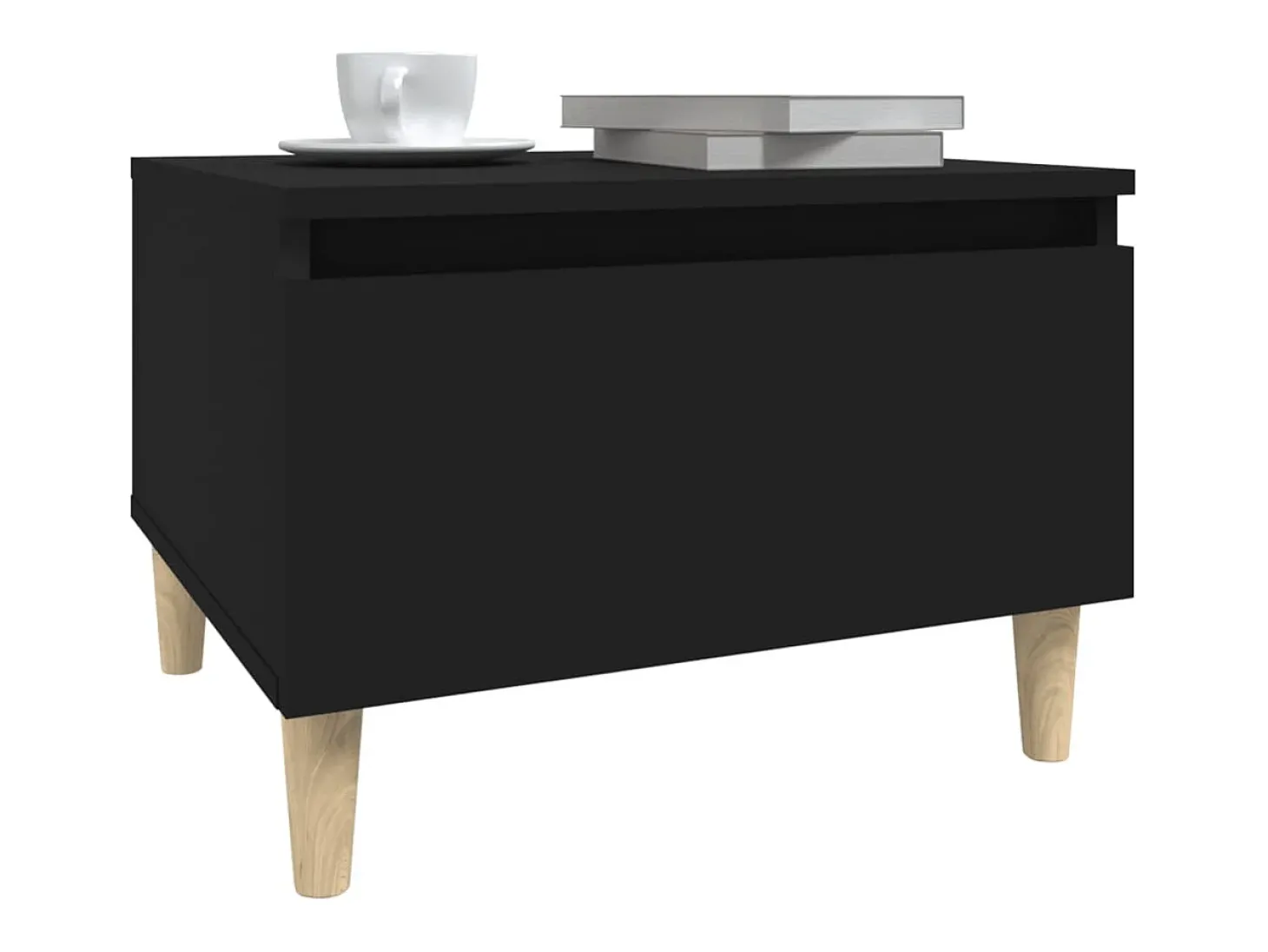 Mesa de apoio 50x46x35 cm derivados de madeira preto