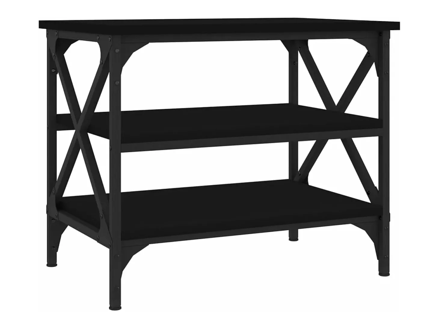 Mesa de apoio 55x38x45 cm derivados de madeira preto